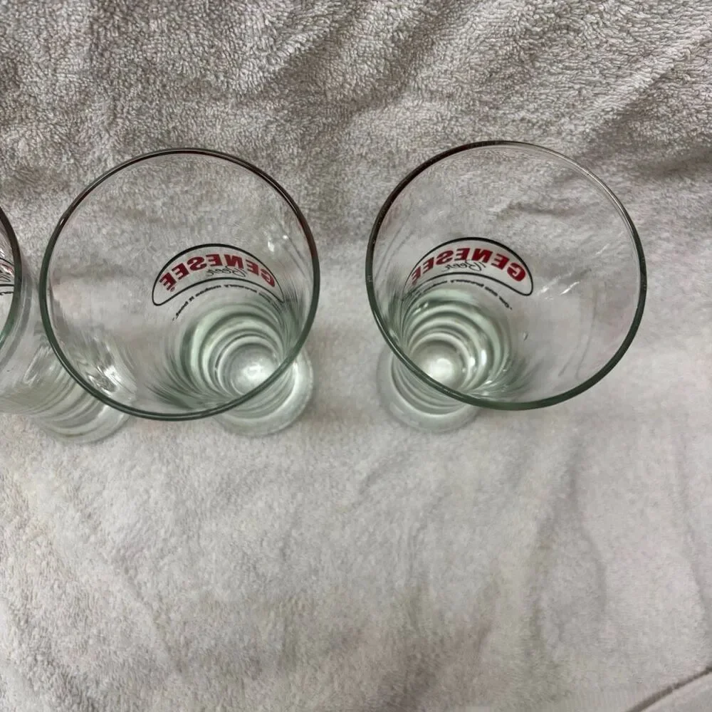4 Vintage Genesee Beer Glasses